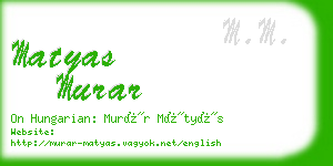 matyas murar business card